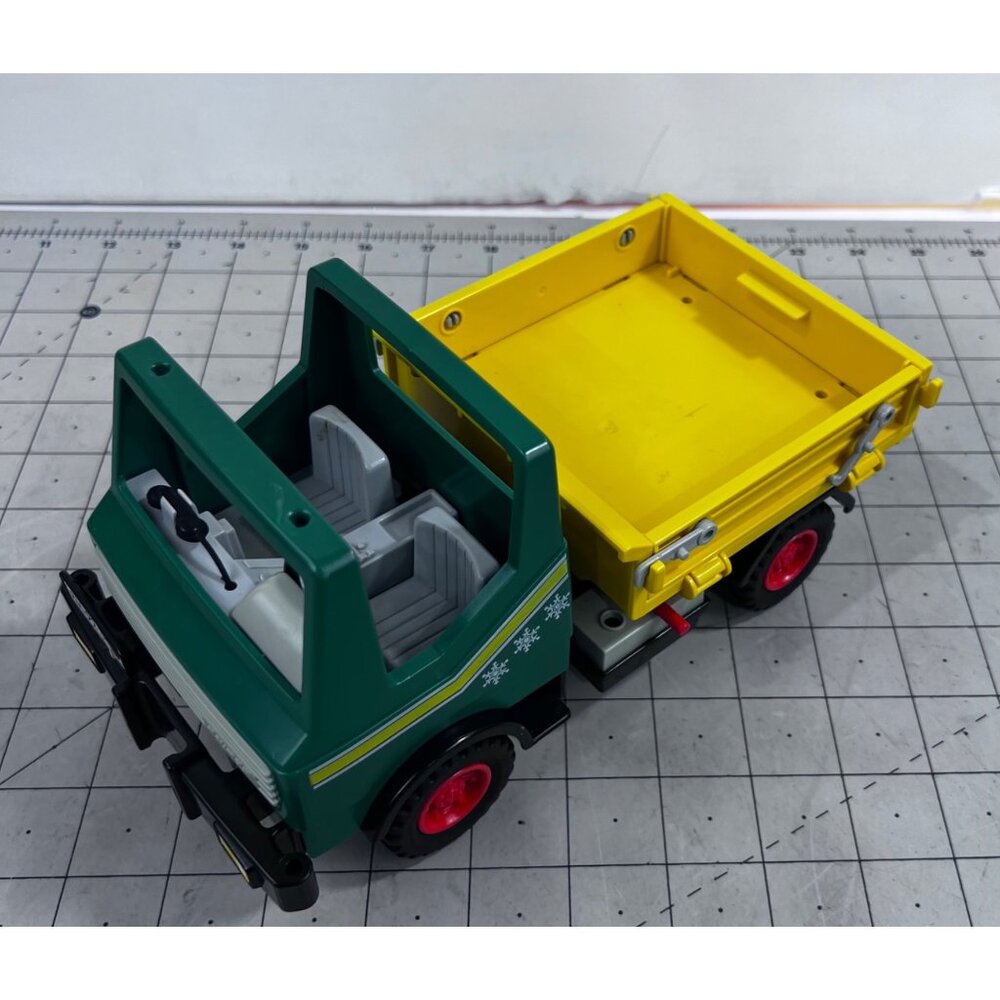 Vintage Playmobil 1986 Green & Yellow Dump Plow Truck 3695 - Picture 5 of 8